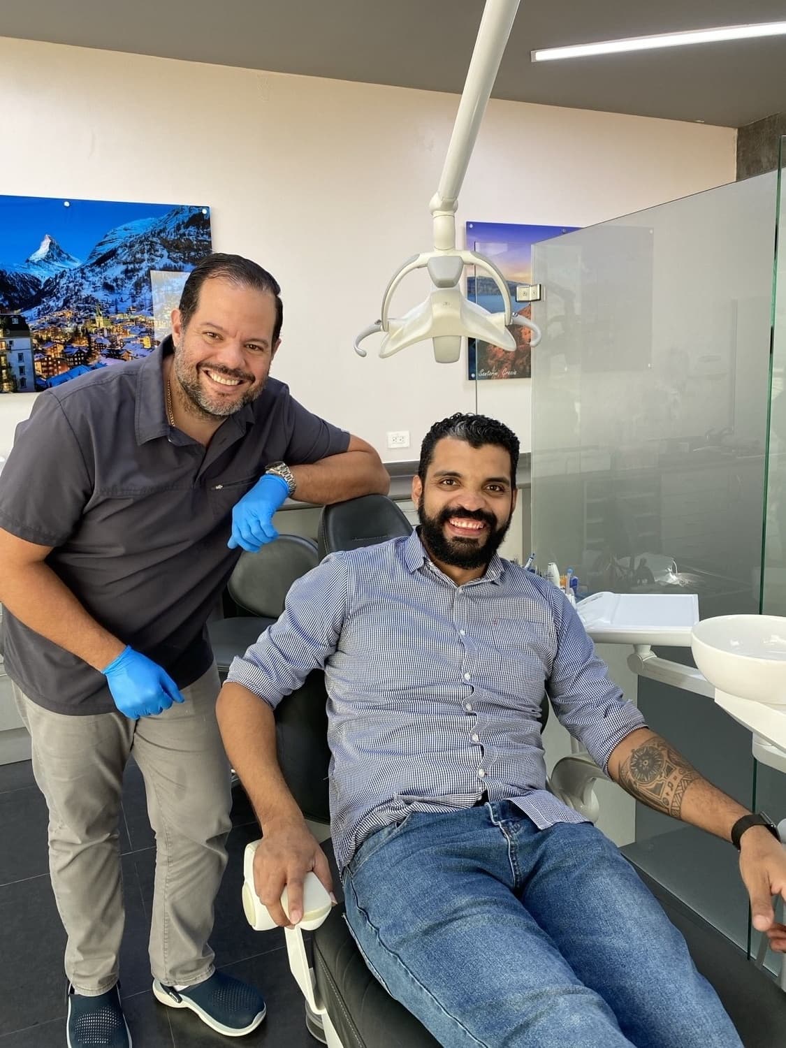 Happy patient with Dr. Francisco