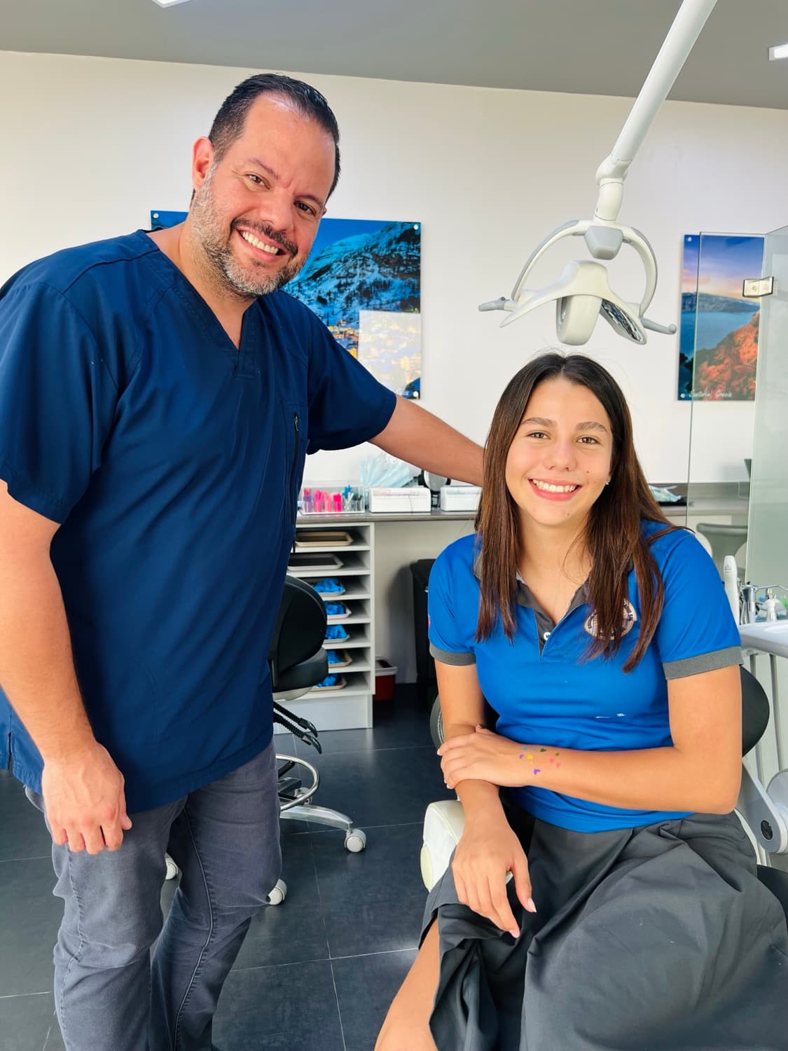 Patient with Dr. Francisco after treatment